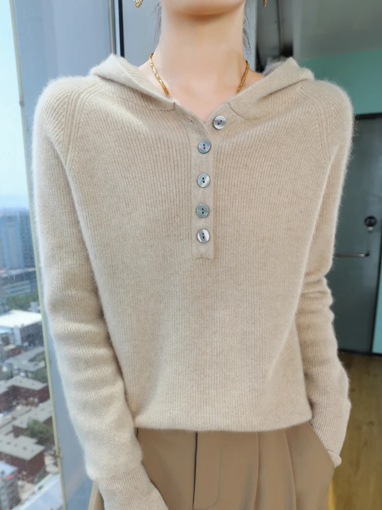 ANGEL новый осенне-зимний пуловер женская толстовка с капюшоном толстый свитер 70%