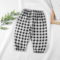 2022 summer new childrens cotton anti mosquito pants boys and girls thin loose casual bloomers linen pants hot pants