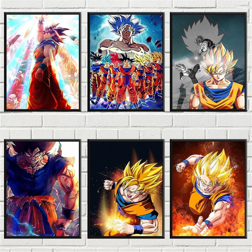 

Anime Dragon Ball Canvas Painting Wukong Character Poster Wall Art Prints Home Children's Room Wall Picture Art Decoration Mural