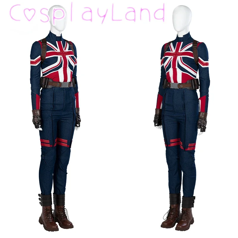 Пегги Картер Косплей Костюм капитана Хэллоуин Маскарад Женский наряд с