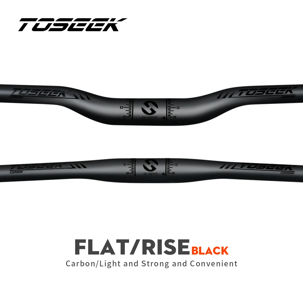 

TOSEEK Full Carbon Mtb Handlebar 31.8mm Bicycle Handlebar 640/660/680/700/720/740/760mm Ultralight Mountain Bike Handlebars