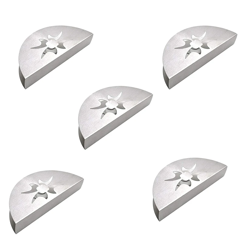 

5X Creative Paper Towel Holder Stainless Steel Napkin Holder Fanshaped Container Home Party Dining Table Decoration