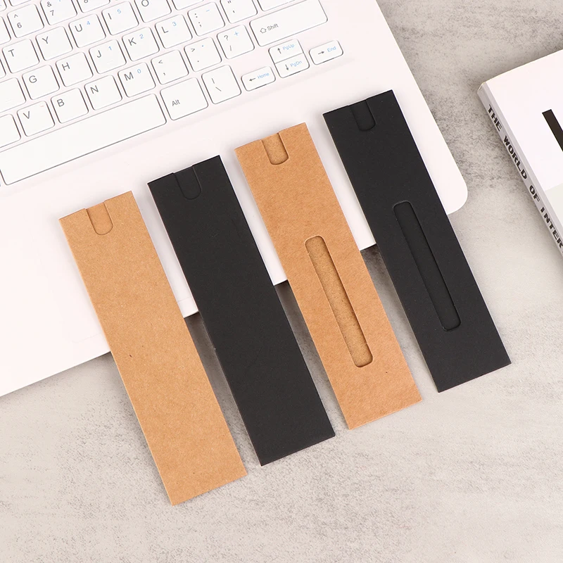 Gift Sleeve Packaging Single Fountain Holder Pouch Ballpoint Cardboard Empty Case Kraft Paper Pen Sleeves