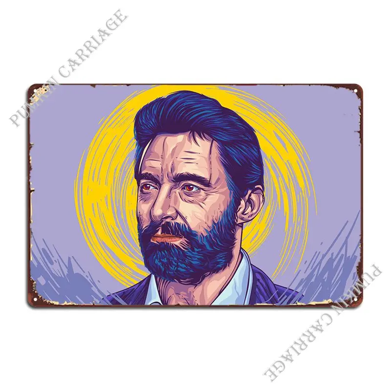 

Эстетический металлический плакат Hugh Jackman, плакат ржавой пещеры, гостиной, клуба, жестяной плакат