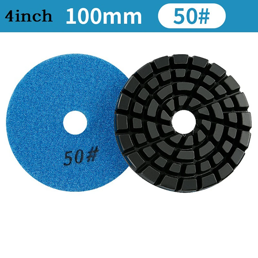 

1pc 4 Inch 100mm Diamond Polishing Pad Dry/Wet Disc Abrasive Sanding Discs For Marble Granite Concrete Stone Grinding Countertop