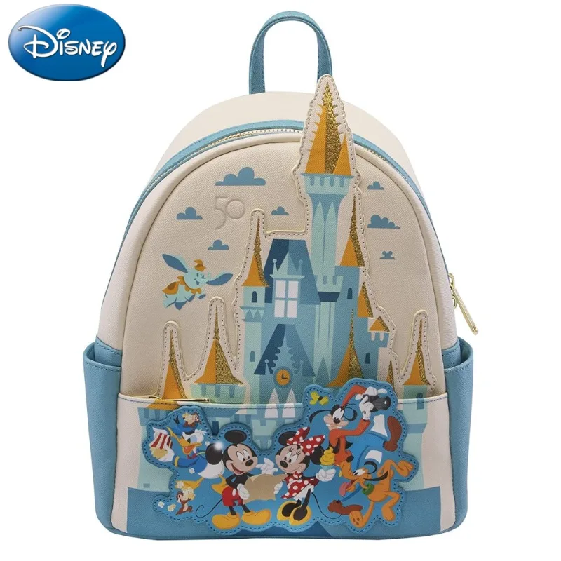 Mini Castle Mickey Friends Rucksack Leather Woman's School B