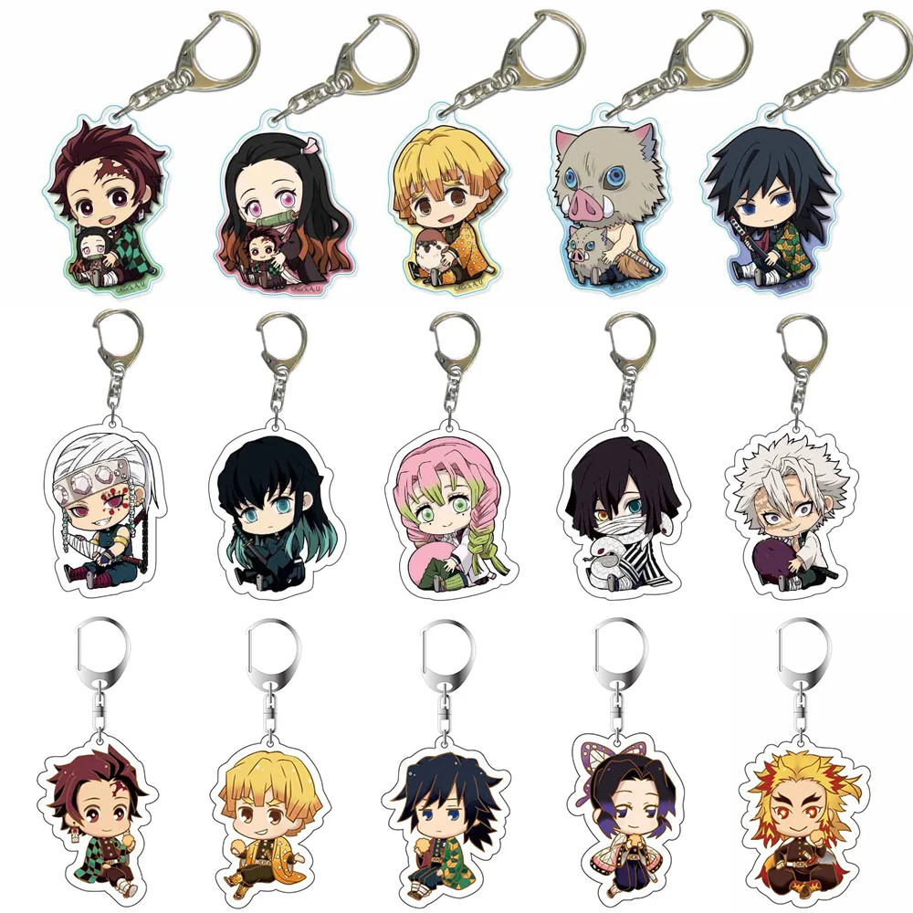 

Demon Slayer Anime Cosplay Accessories Keychains Kimetsu No Yaiba Kamado Tanjirou Nezuko All Characters Acrylic Keychains Gifts