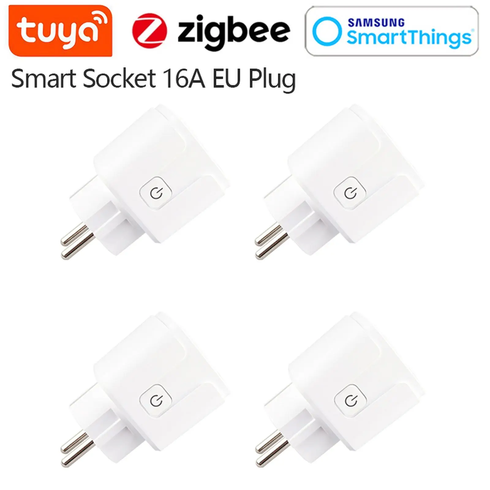 

Zigbee 3.0 Smart Socket 16A EU Plug Adapter Smart Life Tuya Zigbee Remote Control Timer Wall Plug for Smartthings Echo HUB