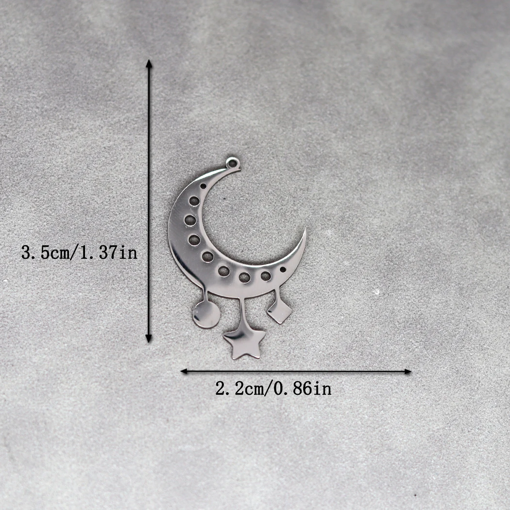 3 шт. подвески в виде Луны из нержавеющей стали подвеска Луна для изготовления