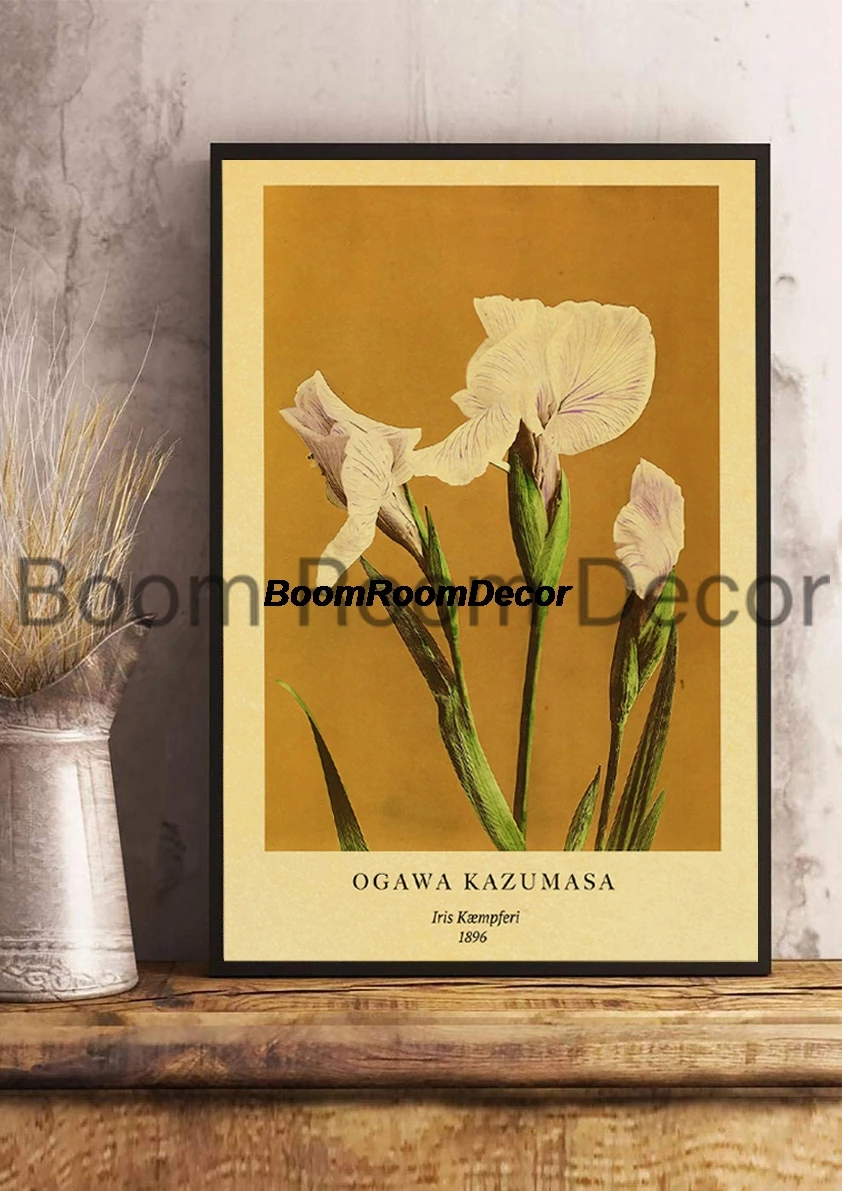 

Цветковые плакаты на крафтовой бумаге Harajuku