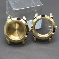 36mm 40mm gold case mens watch parts oyster perpetual day date sapphire crystal 28 5mm dial for nh35 nh36 miyota 8215 movement