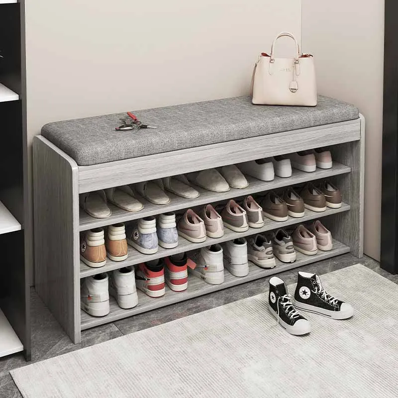 

Storage Vertical Nordic Shoe Cabinets Wood Living Room Modern Hallway Shoe Rack Bench Simple Meuble A Chaussure Luxury Furniture