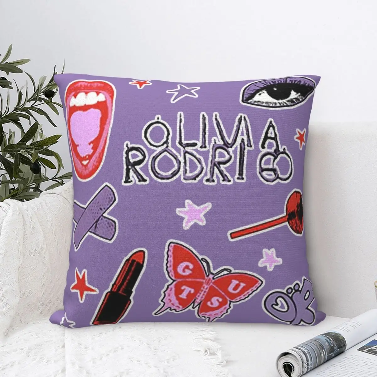 Декоративная наволочка для подушки с принтом разные размеры