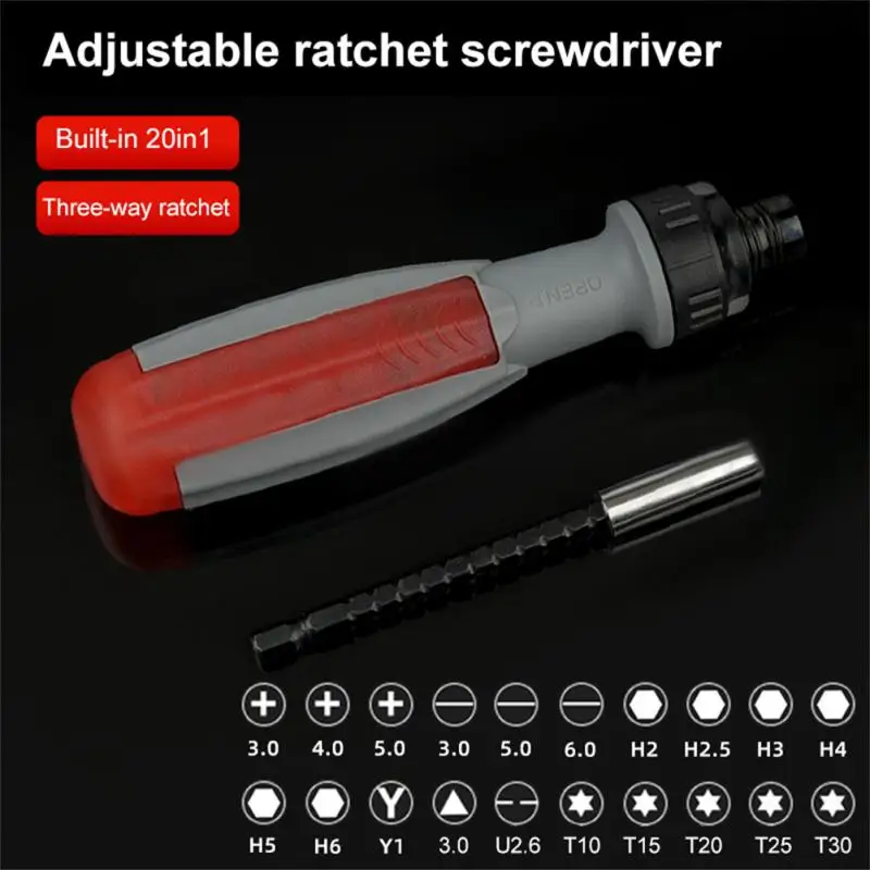 

Multi-functional ratchet screwdriver 180-degree 8-in-1 adjustable angle domestic maintenance mini quick ratchet screwdriver set