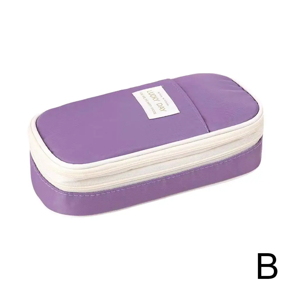 Пенал большой емкости для карандашей школьные принадлежности сумки хранения