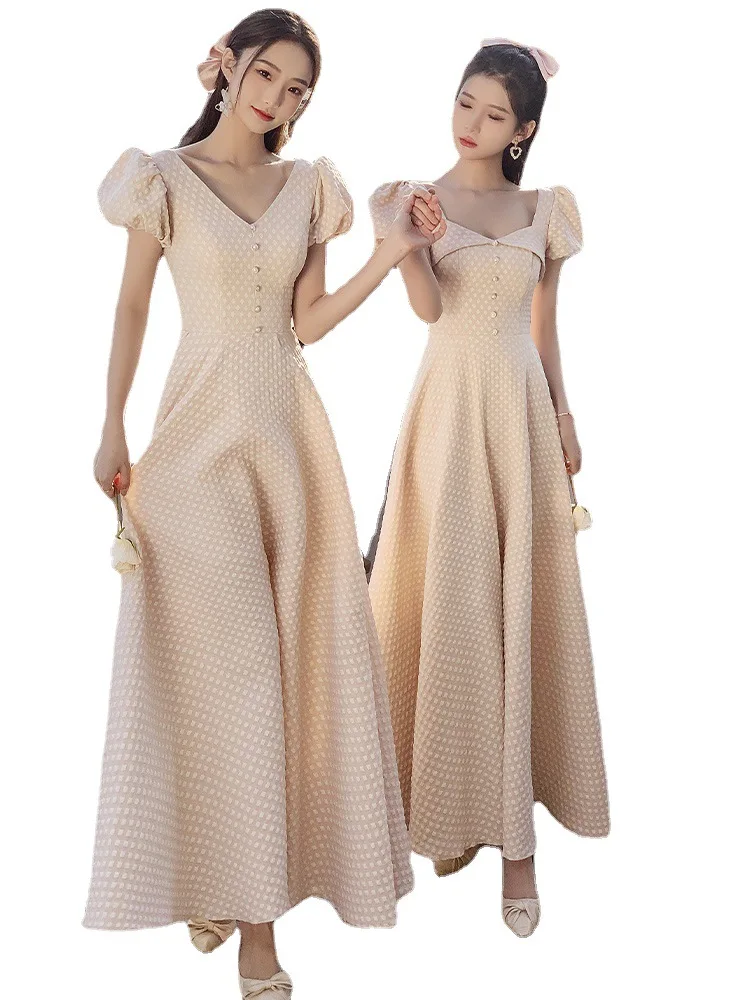 Женское вечернее платье с блестками серое невесты и подружки Ципао волшебное