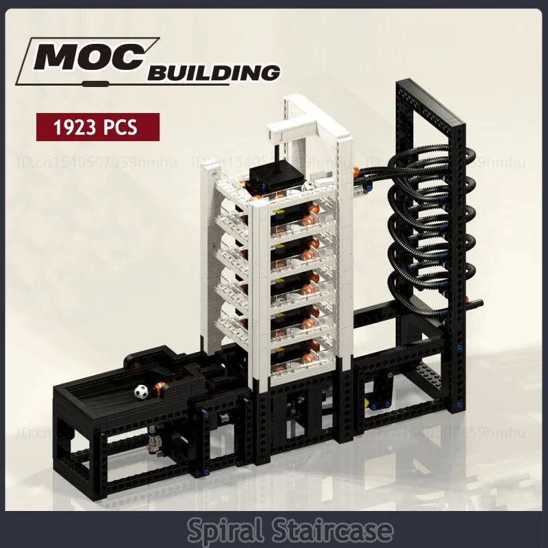 

Moc Building Block GBC Spiral Staircase Technology Bricks Dribbling Device DIY Assembly Model Puzzle Toys Gifts