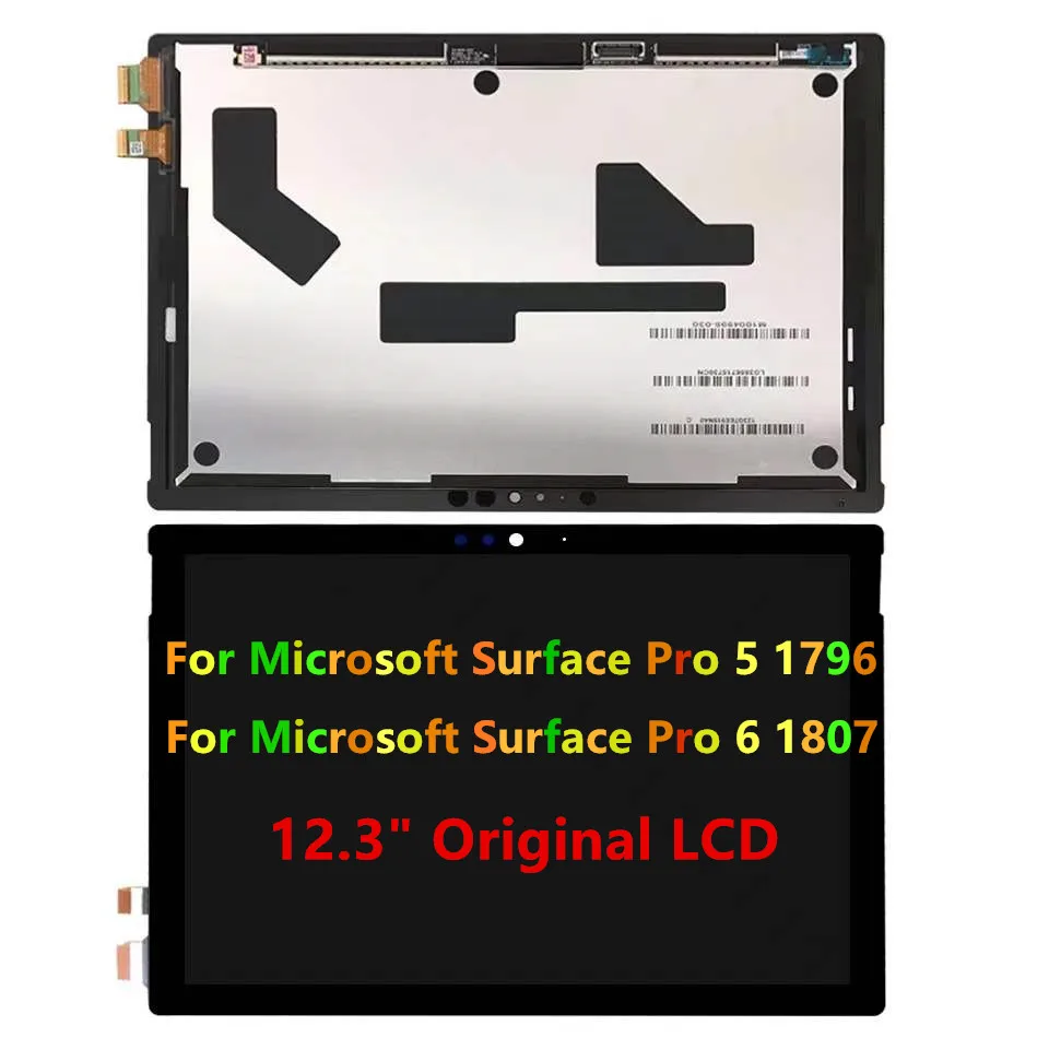 Original LCD For Microsoft Surface Pro 5 1796 6 1807 Display Touch Digitizer Assembly pro5 Pro6 LP123WQ1Lcd |