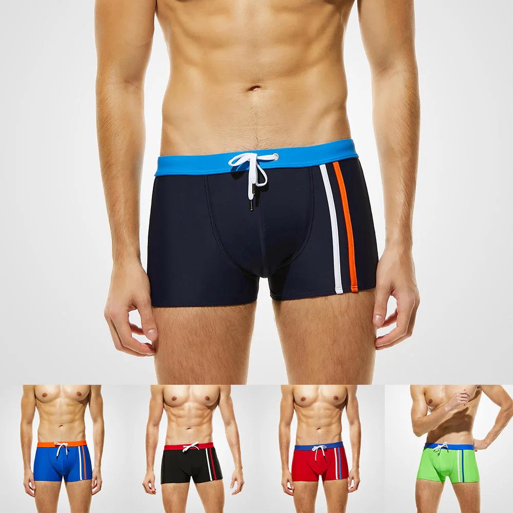 

Men's Boxer Outdoor Sports Swimming Shorts Lace-up Boxer Breathable And Quick-drying Beach Shorts Плавки Мужские