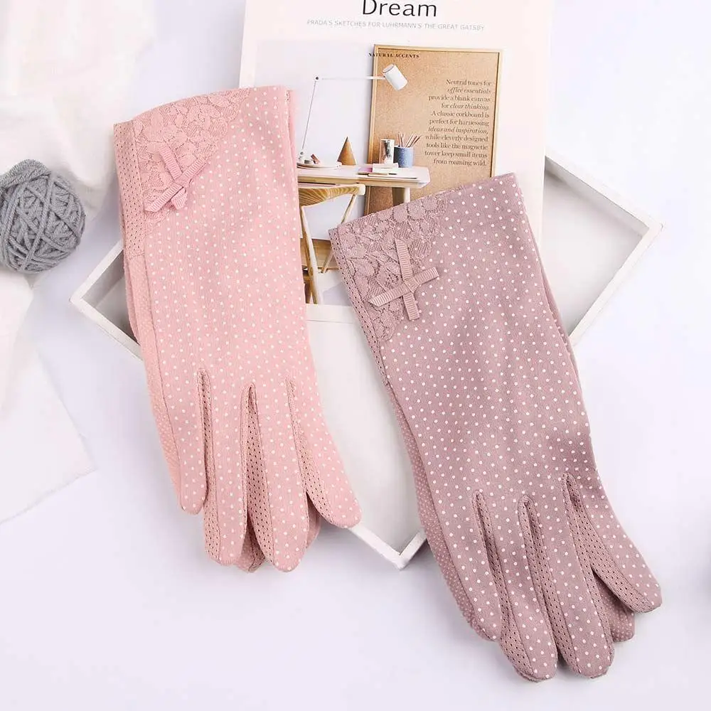 

Spring Anti Uv Women Stretch Breathable Driving Glove Touch Screen Lace Gloves Sunscreen Gloves