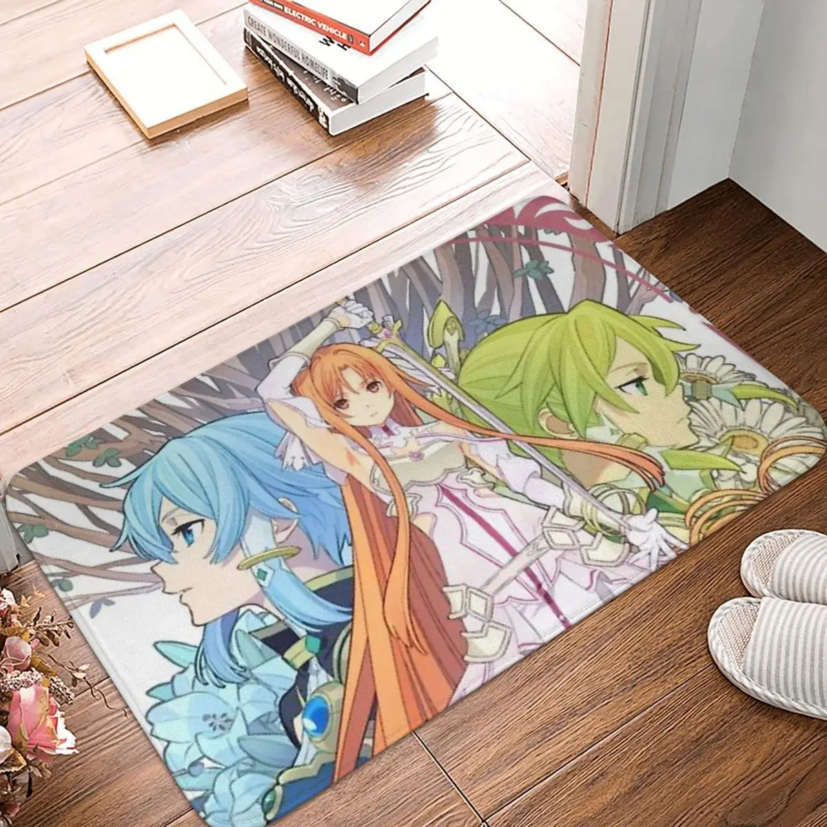 

Sword Art Online Kirigaya Kazuto Yuuki Asuna Kitchen Non-Slip Carpet SAO Living Room Mat Entrance Door Doormat Floor Decor Rug