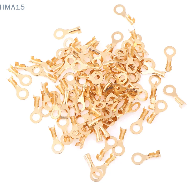 100 шт. 4 2 мм золотой латунный круглый разъем для провода питания