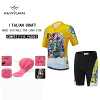 keyiyuan 2022 summer kids bike cycling clothing suit boy girl short sleeve jersey tops children mtb sportswear shorts