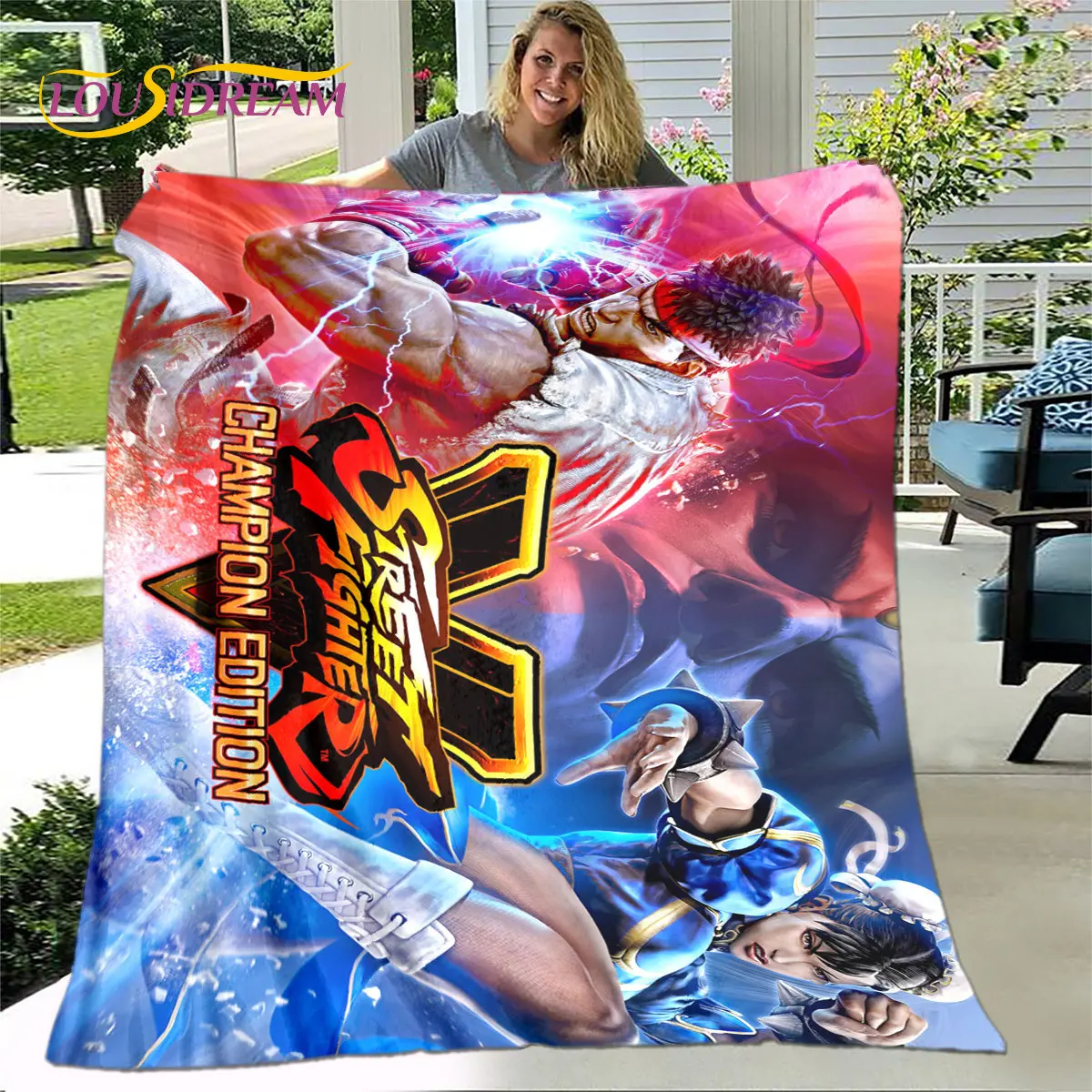 

Street Fighter Retro Game Gamer Soft Plush Blanket,Flannel Blanket Throw Blanket for Living Room Bedroom Bed Sofa Picnic Cover