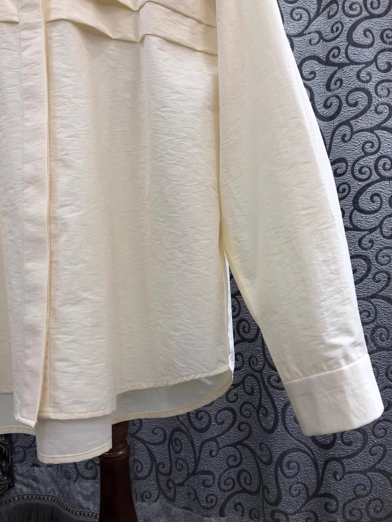 Новые горячие продажи рубашки 1920 весенний стиль женские плиссированные