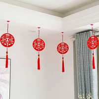 5pcs chinese wedding xizi small pendant decoration bonsai ornaments background wall door layout wedding supplies creativity