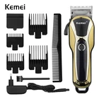 Профессиональная машинка для стрижки волос Kemei, Аккумуляторный триммер с ЖК-дисплеем, 45 г, для мужчин