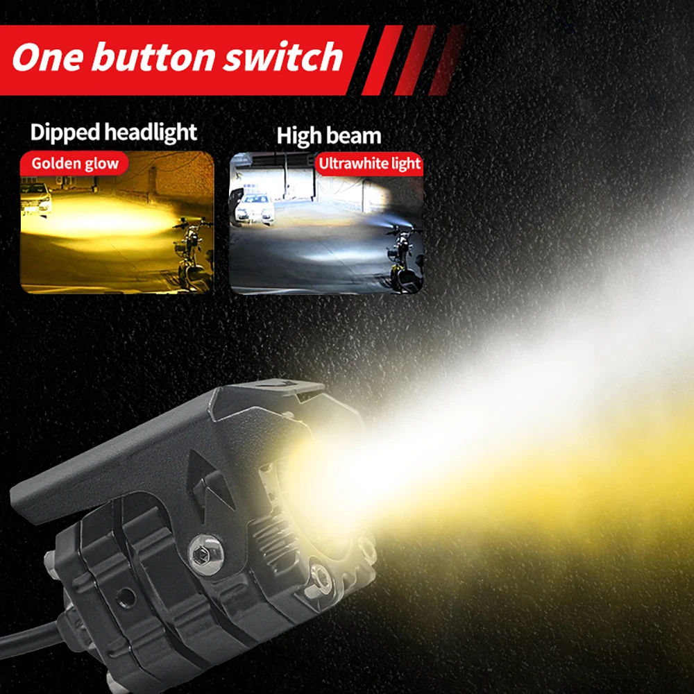 2 Шт. Светодиодные Прожекторы Для Мотоциклов Дальний/ближний Свет