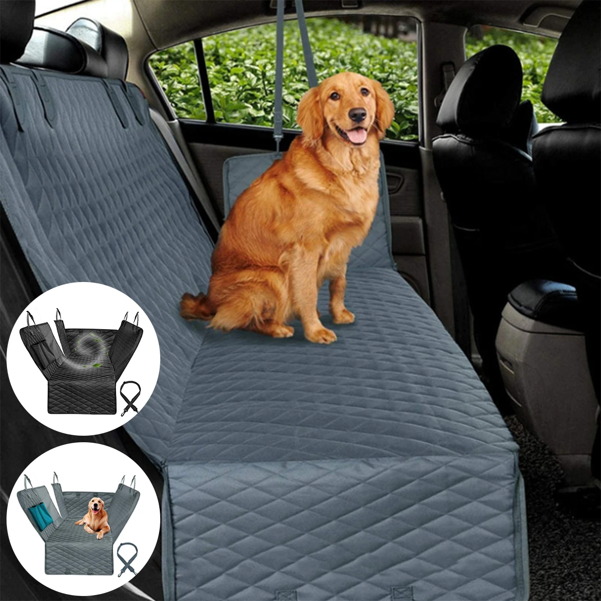 

Чехол для на автомобильное сиденье для перевозки собак водонепроницаемый дорожный автомобильный защитный коврик для собак заднего сидень...