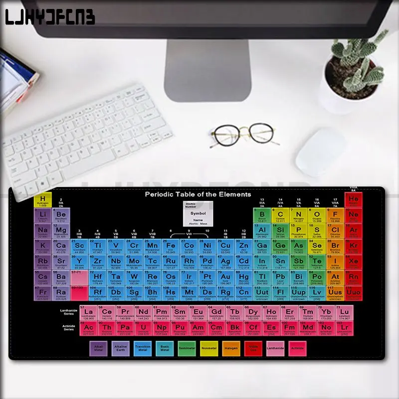 Periodic Table Of The Elements Vintage Stylish Funny Durable Rubber Mouse Mat Pad Size For CSGO Game Player PC Computer Laptop images - 6