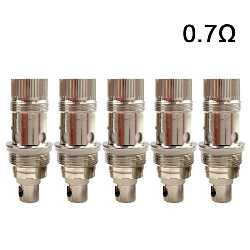 

KX4A 5 Pcs/Box Replacement Atomizer Coil Heads BVC Coils 0.7ohm 1.6ohm 1.8ohm