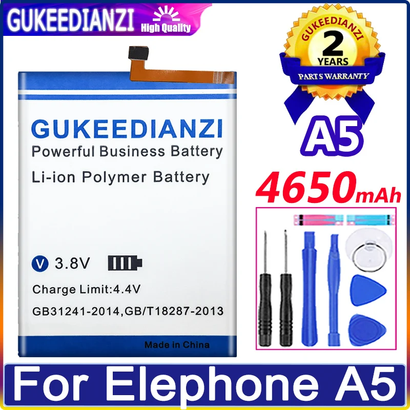 

Аккумулятор 5 4650 мАч для аккумуляторов Elephone A5 + Бесплатные инструменты