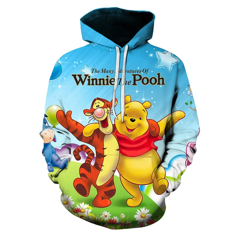 

Толстовка с капюшоном для мальчиков/женщин, с изображением Винни-Пуха, с персонажами мультфильмов Диснея