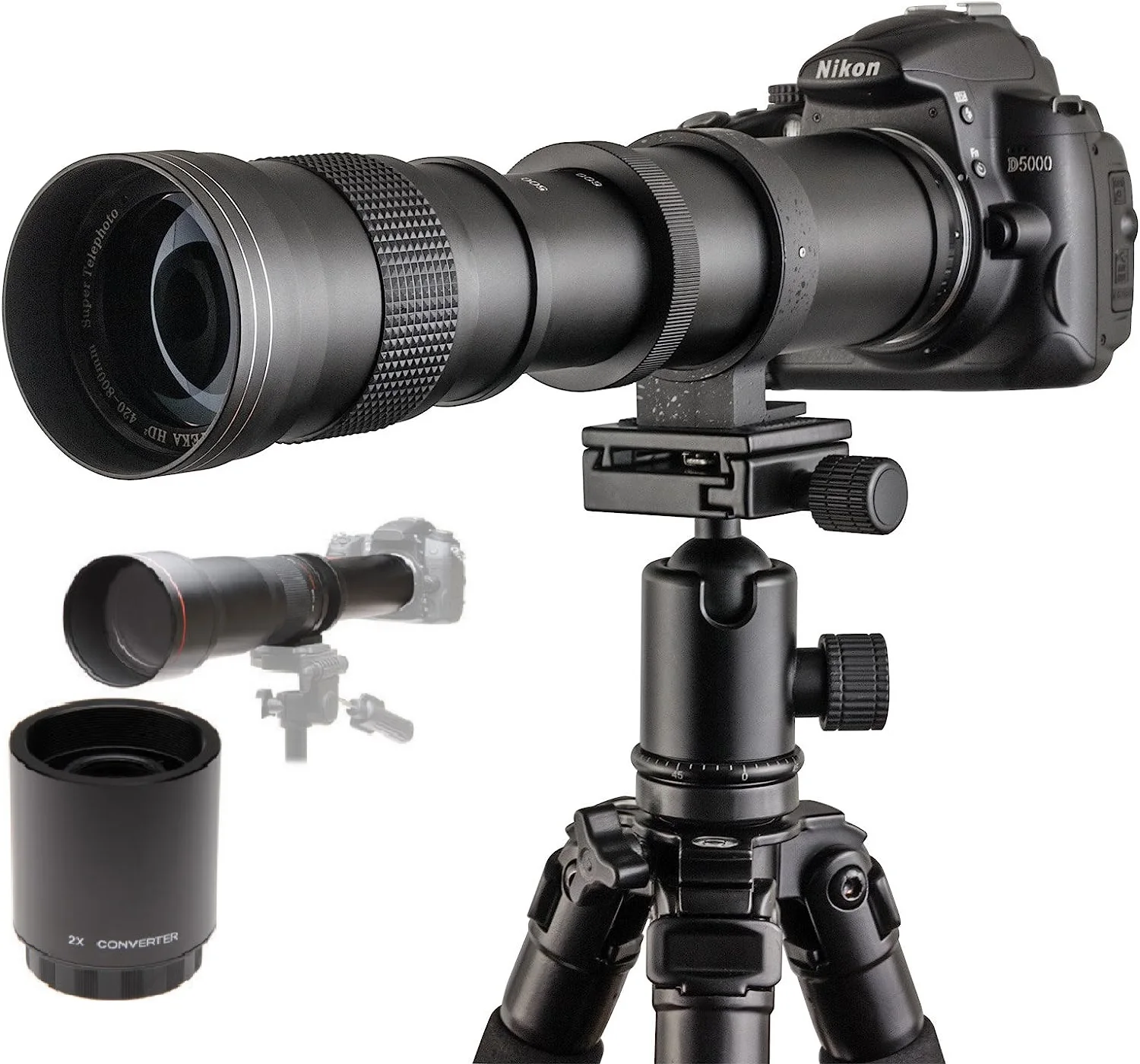 Фото Суперручной телеобъектив JINTU 420-1600 мм f/8,3 для беззеркальной камеры SONY A58 NEX-3NL A7 A7R A6000 A6500 HX300 RX100II HX50 №2