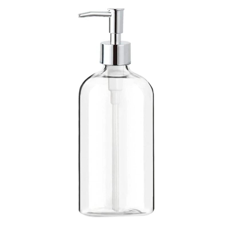 

JHD-Soap Dispenser Clear Glass Soap Dispenser With Pump 16 Oz Refillable Liquid Hand Soap Dispenser For Bathroom Kitchen