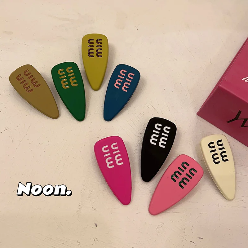 

Sweet Cute Bangs Side Clip French Style Candy Color Hairpin Simple Personality Bangs Clip Women Girls Edge Clip Hairpin BB Clip