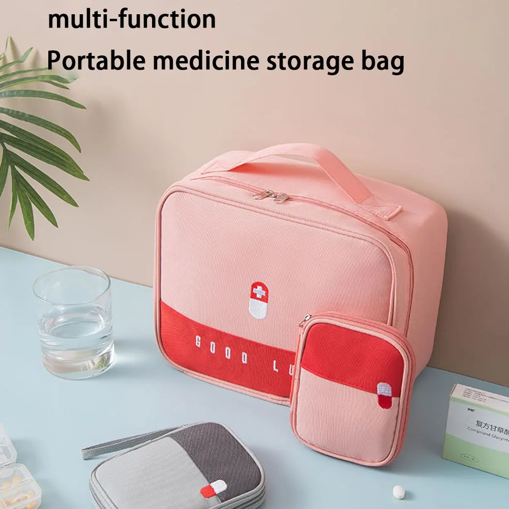 

Outdoor Medical Bag Travel Storage Bag For Medicines Empty First Aid Bag Household Organizer For Tablets Portable Car Pill Bag