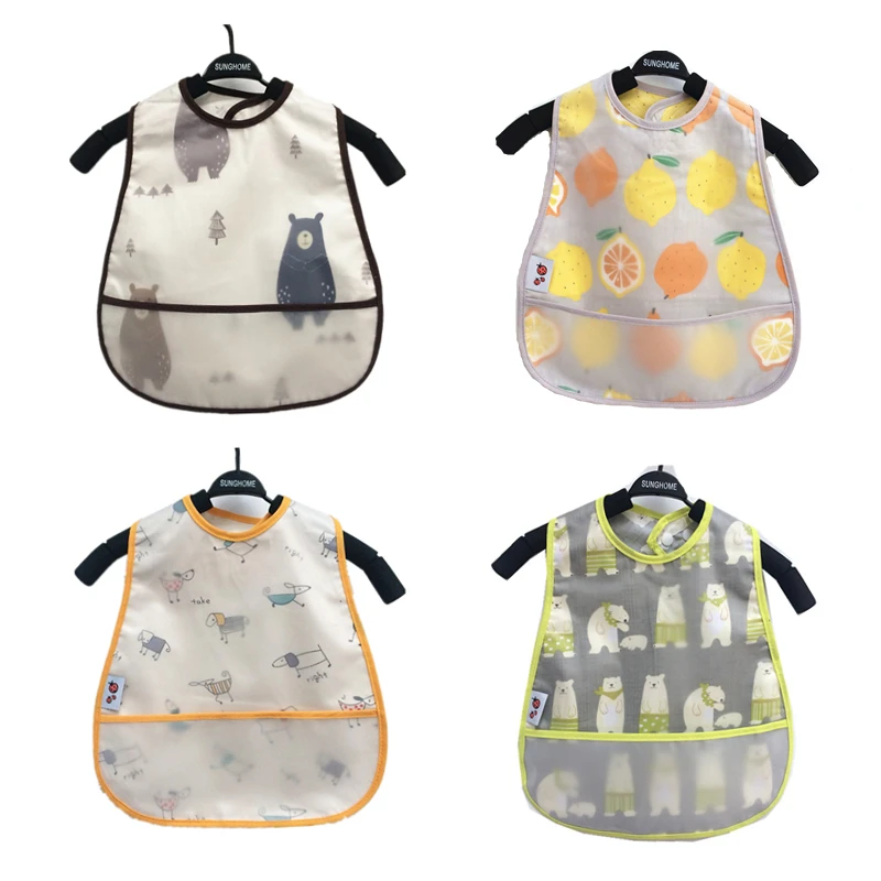 

Adjustable Baby Bibs EVA Waterproof Kerchief Lunch Feeding Cartoon Burp Cloths Children Apron Bandana Stuff Accessories Items