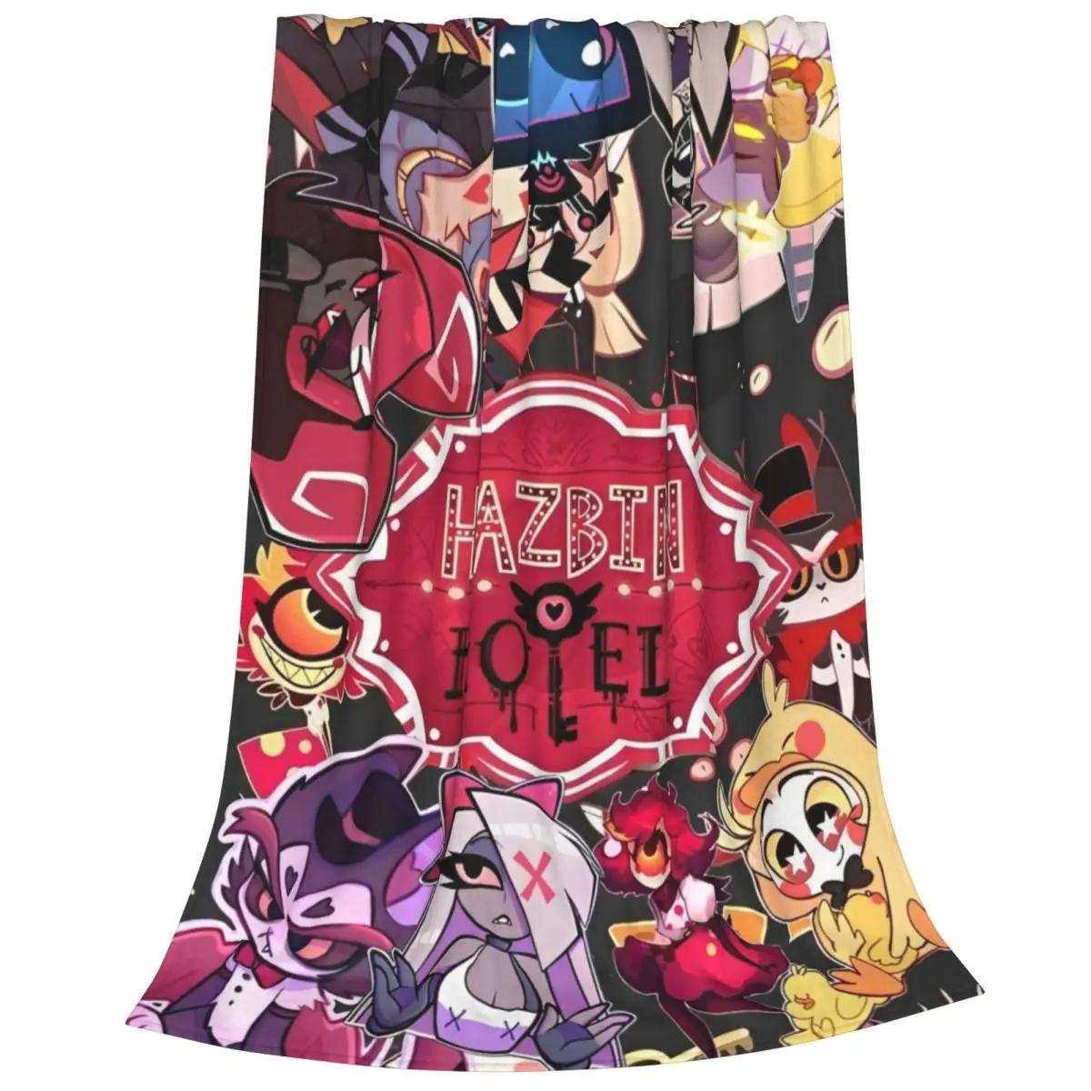 H-HazbinHotels вязаное одеяло фланелевое музыкальное черное комедийное легкое тонкое