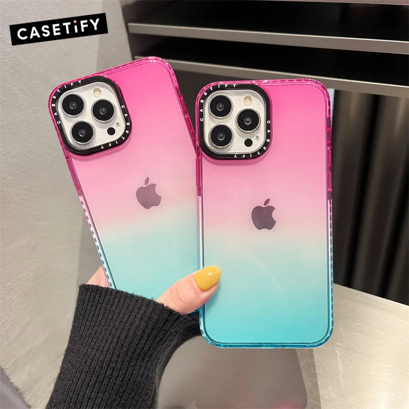 

CASETIFY Color Gradient Phone Cases For iPhone 14 12 11 Pro Max Girls Shockproof Soft Shell Casetify Case Iphone 14 pro