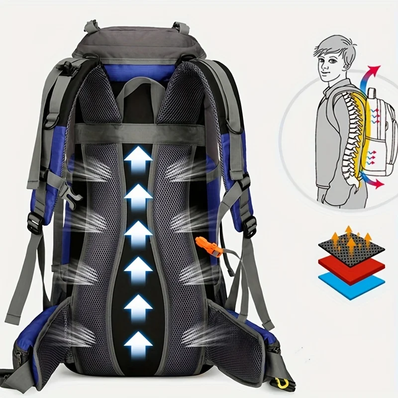 Водонепроницаемый рюкзак унисекс объемом 50 л-идеально подходит для кемпинга