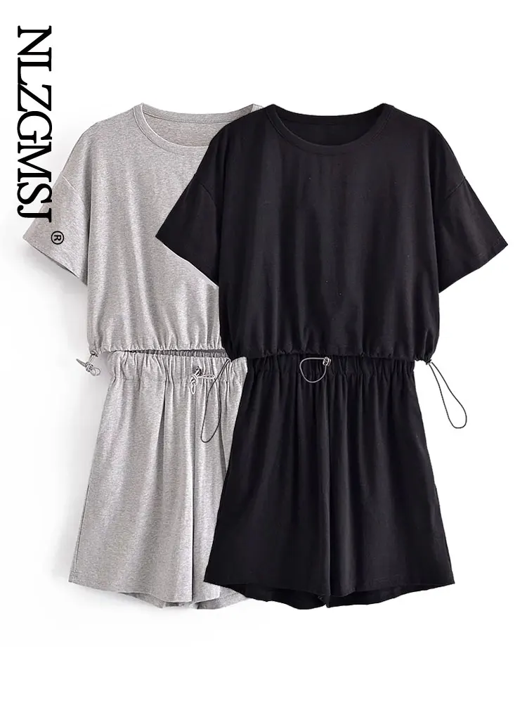 

Nlzgmsj ZBZA Women 2022 Summer Shorts Sets Women Casual Two Pieces Short Sleeve T Shirts High Waist Short Pants Outfits 202203