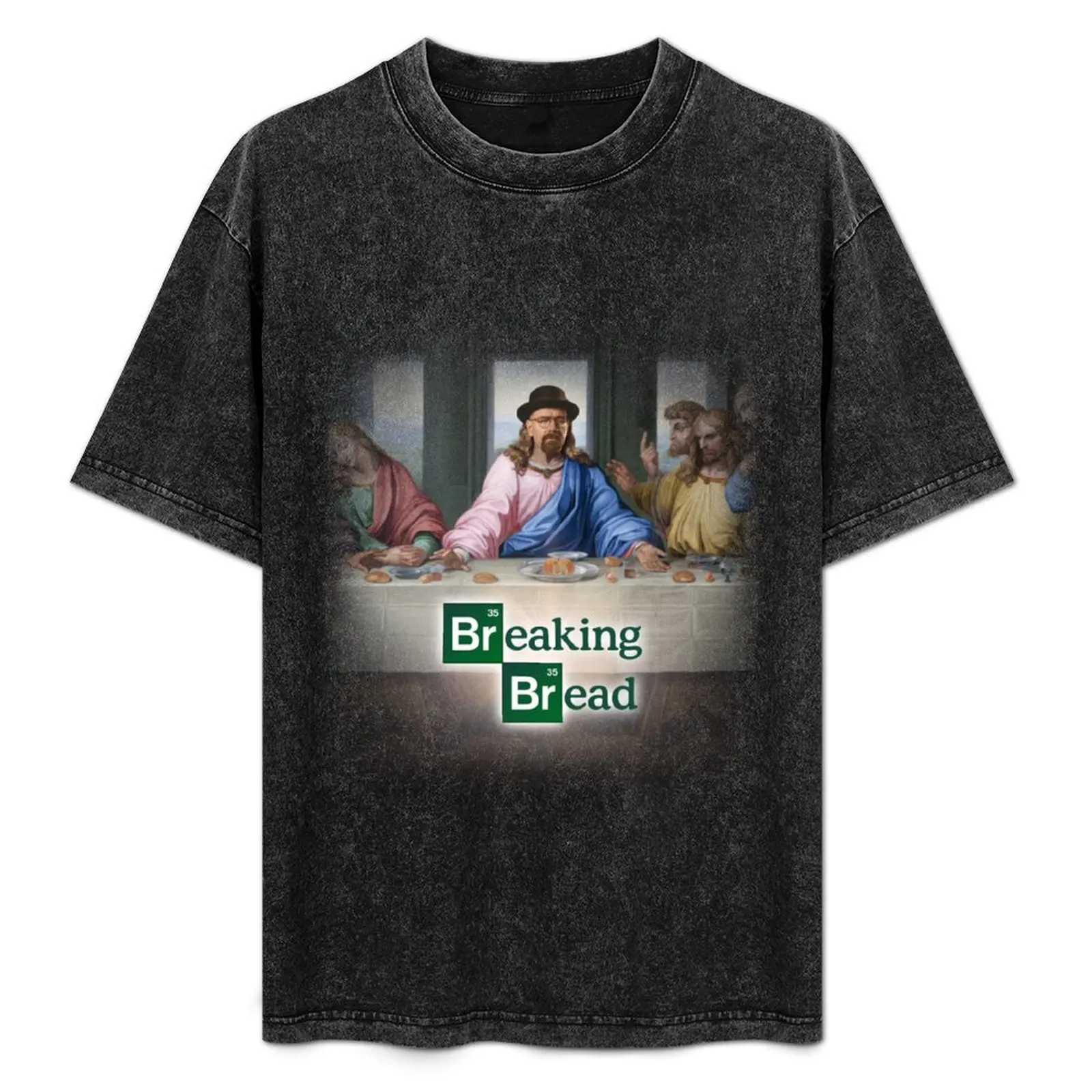 Фото Футболка Breaking Bread - Breaking Bad the Last Supper, простая однотонная футболка с круглым вырезом №1