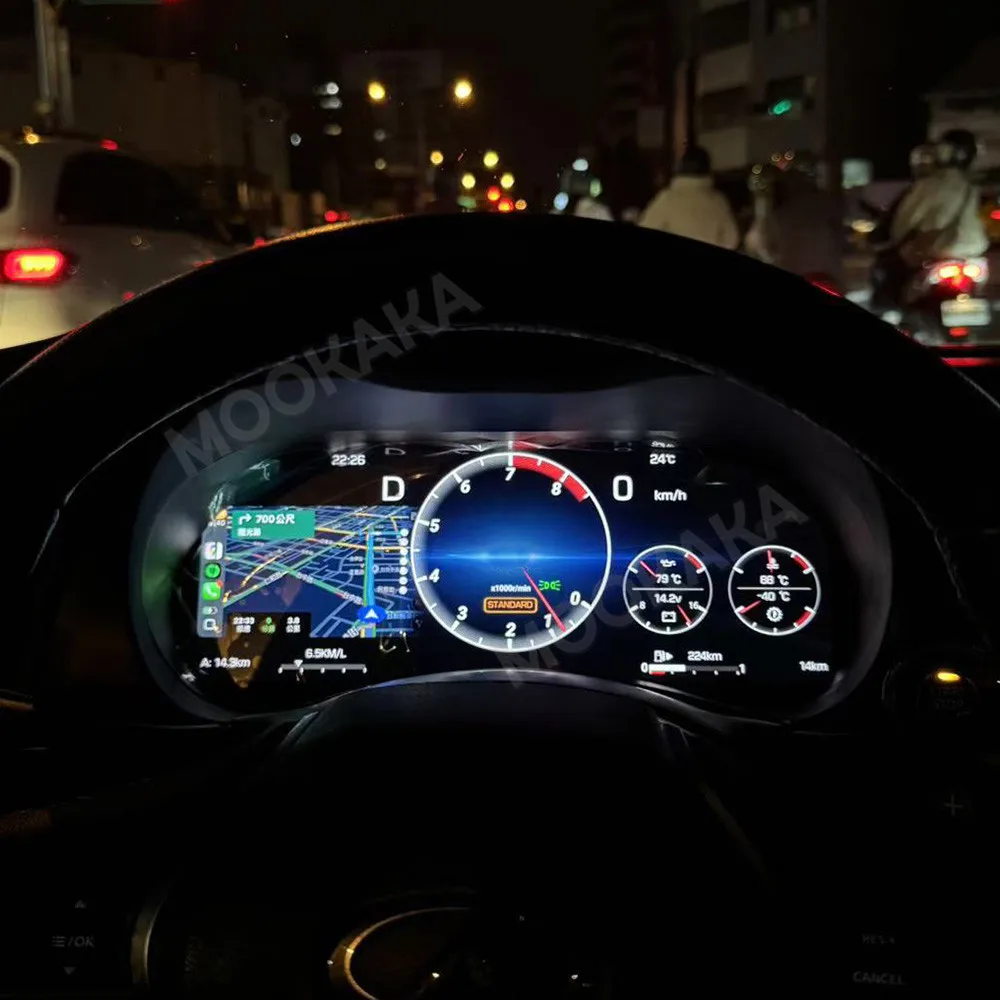Фото Цифровая приборная панель для Infiniti Q50 Q50L Q50S Q60 2014-2022 с CarPlay, ЖК-дисплеем, спидометром и виртуальным кокпитом №5