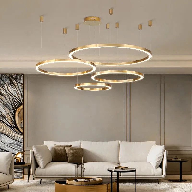High Quality Modern Restaurant K9  Suspend Golden LED Crystal Chandelier Light Bedroom Pendant Hanging Lamp For Dining Room