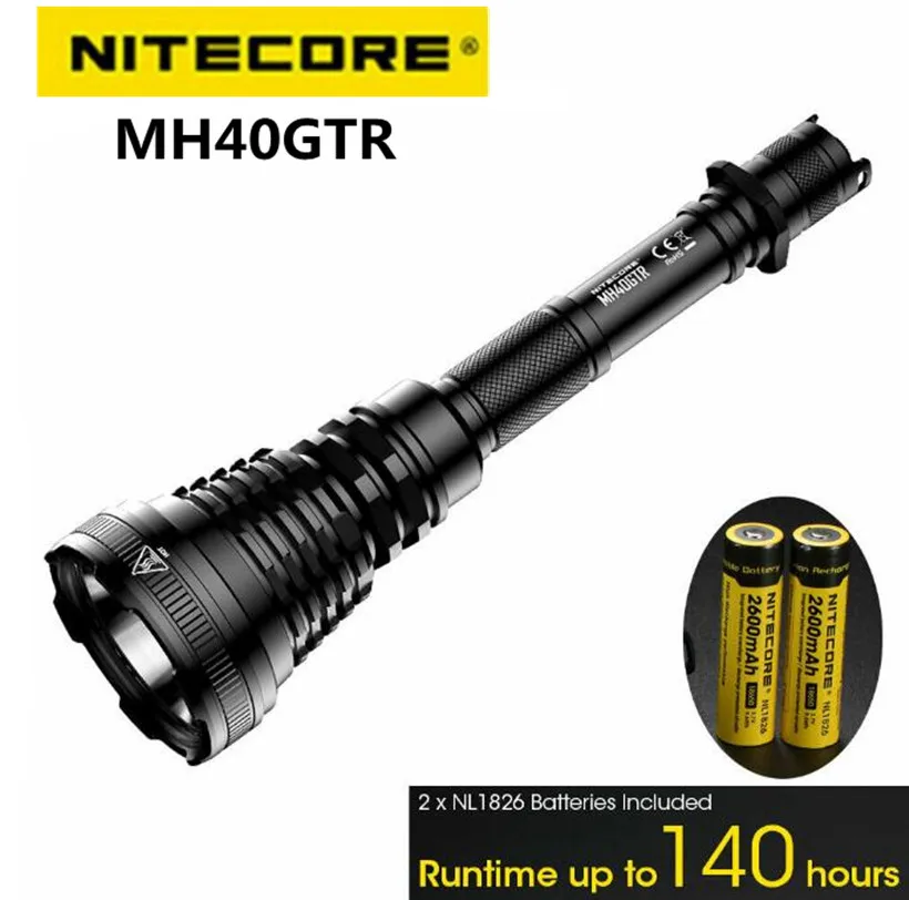 

NITECORE MH40GTR Tactical Flashlight LED 1200LM Rechargeable Searchlight CREE XP-L HI V3 Hunting Search Torch Outdoor Lighting